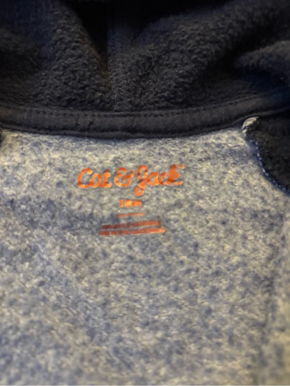 Cat & Jack Navy and Light Blue Zip Hoodie for Kids